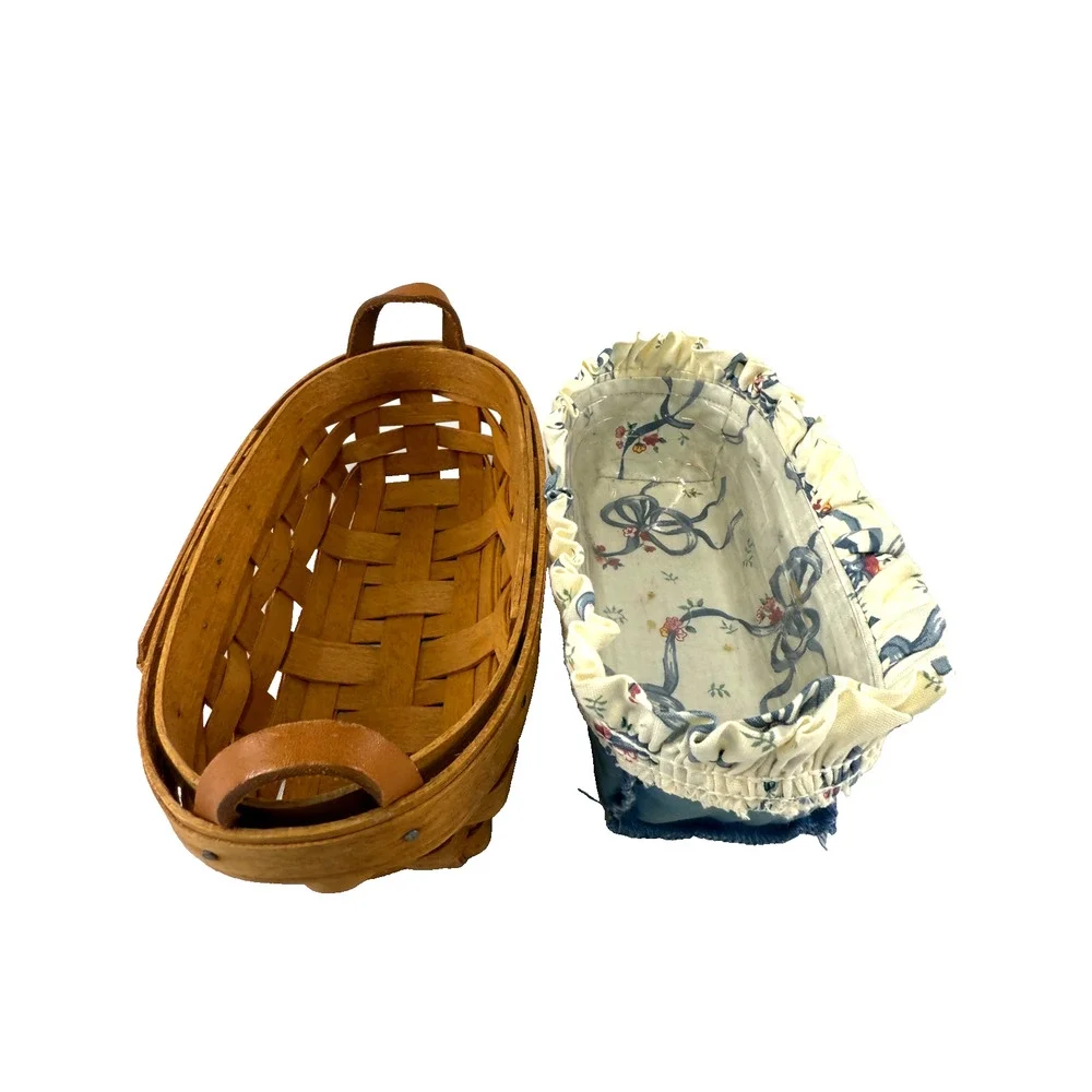 1992 Longaberger Lavender Basket w/Liner & Protector 8